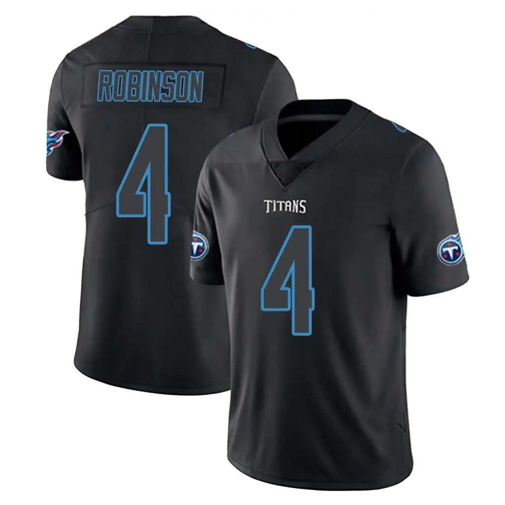 Parkc T.Titans #4 Wan'Dale Robinson Player Black Impact Limited Home Game Stitched Jerseys