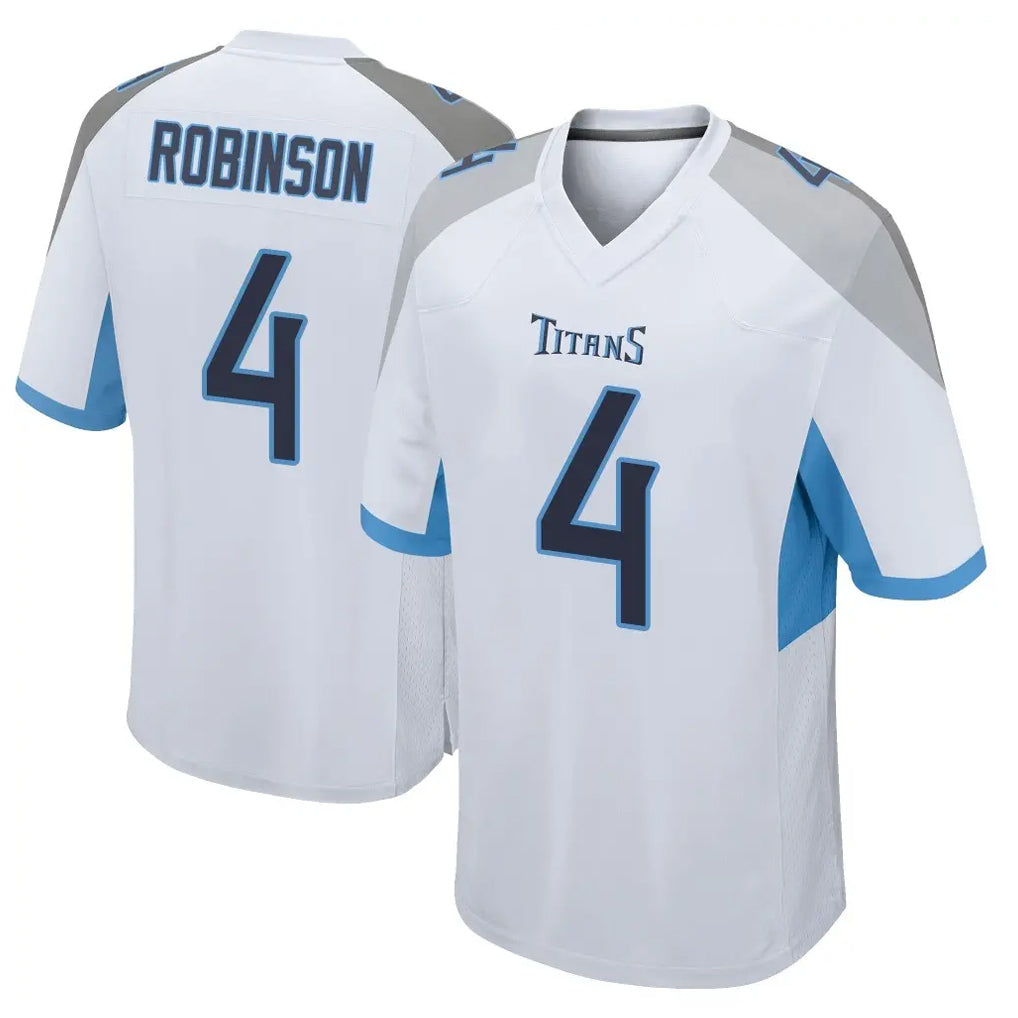 Parkc T.Titans #4 Wan'Dale Robinson Player White Home Game Stitched Jerseys