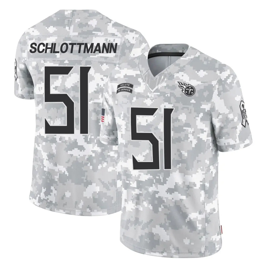 Parkc T.Titans #51 Austin Schlottmann Player Arctic Camo Limited Salute to Service Home Game Stitched Jerseys