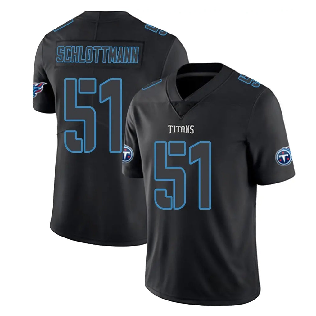 Parkc T.Titans #51 Austin Schlottmann Player Black Impact Limited Home Game Stitched Jerseys