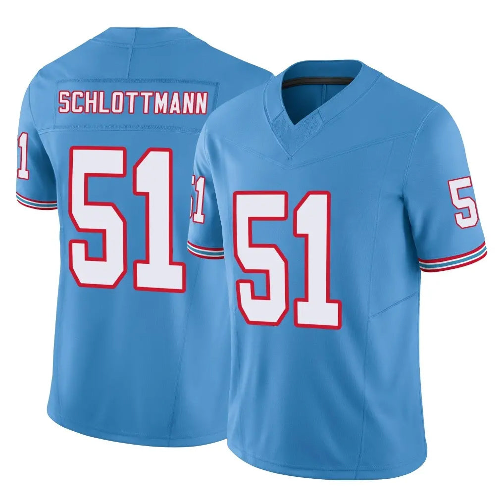 Parkc T.Titans #51 Austin Schlottmann Player Light Blue Limited Vapor F.U.S.E. Home Game Stitched Jerseys