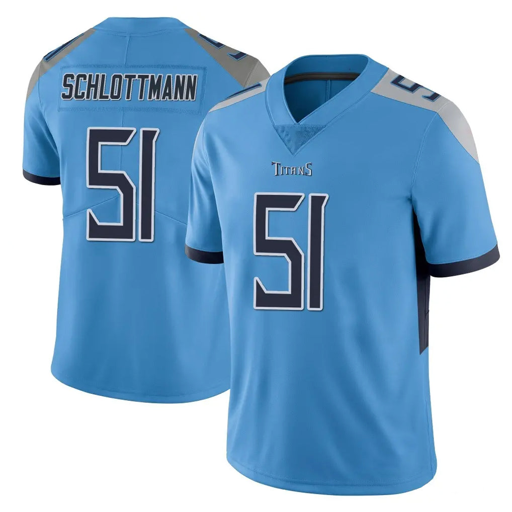 Parkc T.Titans #51 Austin Schlottmann Player Light Blue Limited Vapor Untouchable Home Game Stitched Jerseys