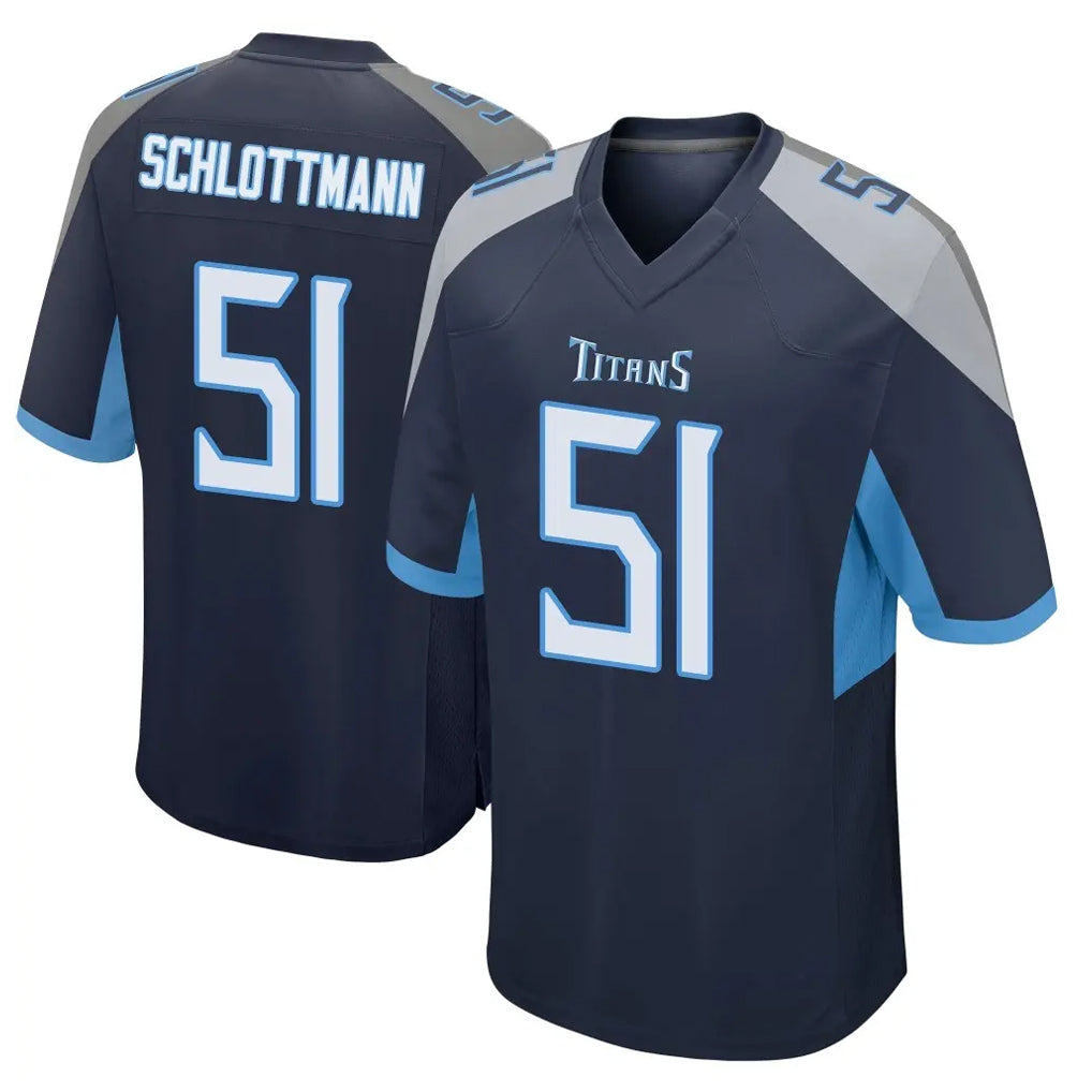 Parkc T.Titans #51 Austin Schlottmann Player Navy Home Game Stitched Jerseys