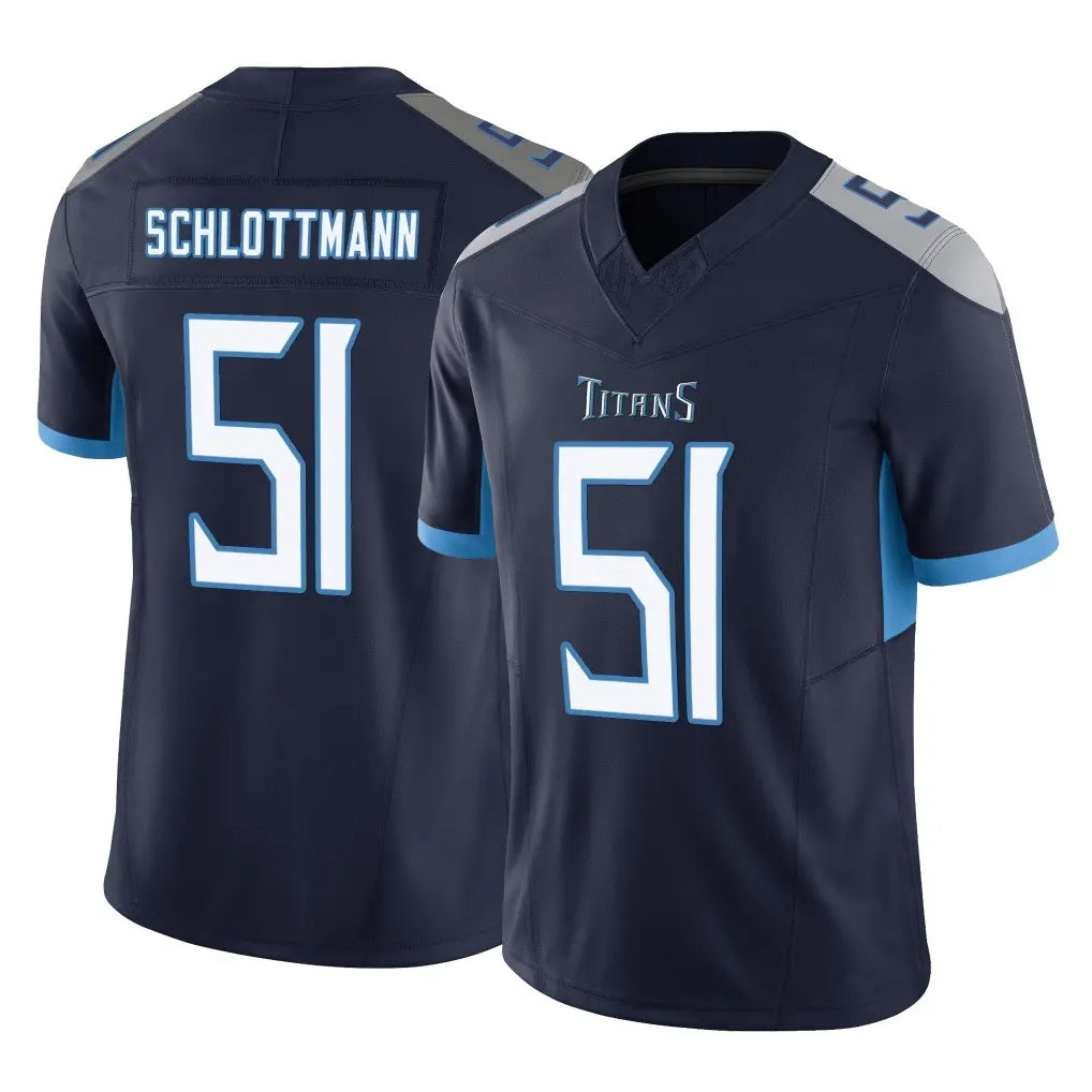 Parkc T.Titans #51 Austin Schlottmann Player Navy Limited Vapor F.U.S.E. Home Game Stitched Jerseys