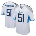 Parkc T.Titans #51 Austin Schlottmann Player White Home Game Stitched Jerseys