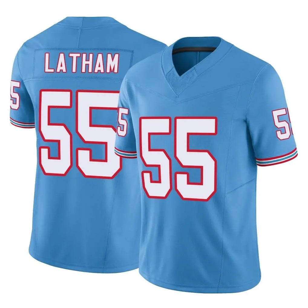 Parkc T.Titans #55 JC Latham Player Light Blue Limited Vapor F.U.S.E. Home Game Stitched Jerseys