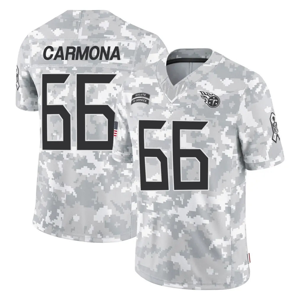 Parkc T.Titans #66 Fernando Carmona Jr. Player Arctic Camo Limited Salute to Service Home Game Stitched Jerseys