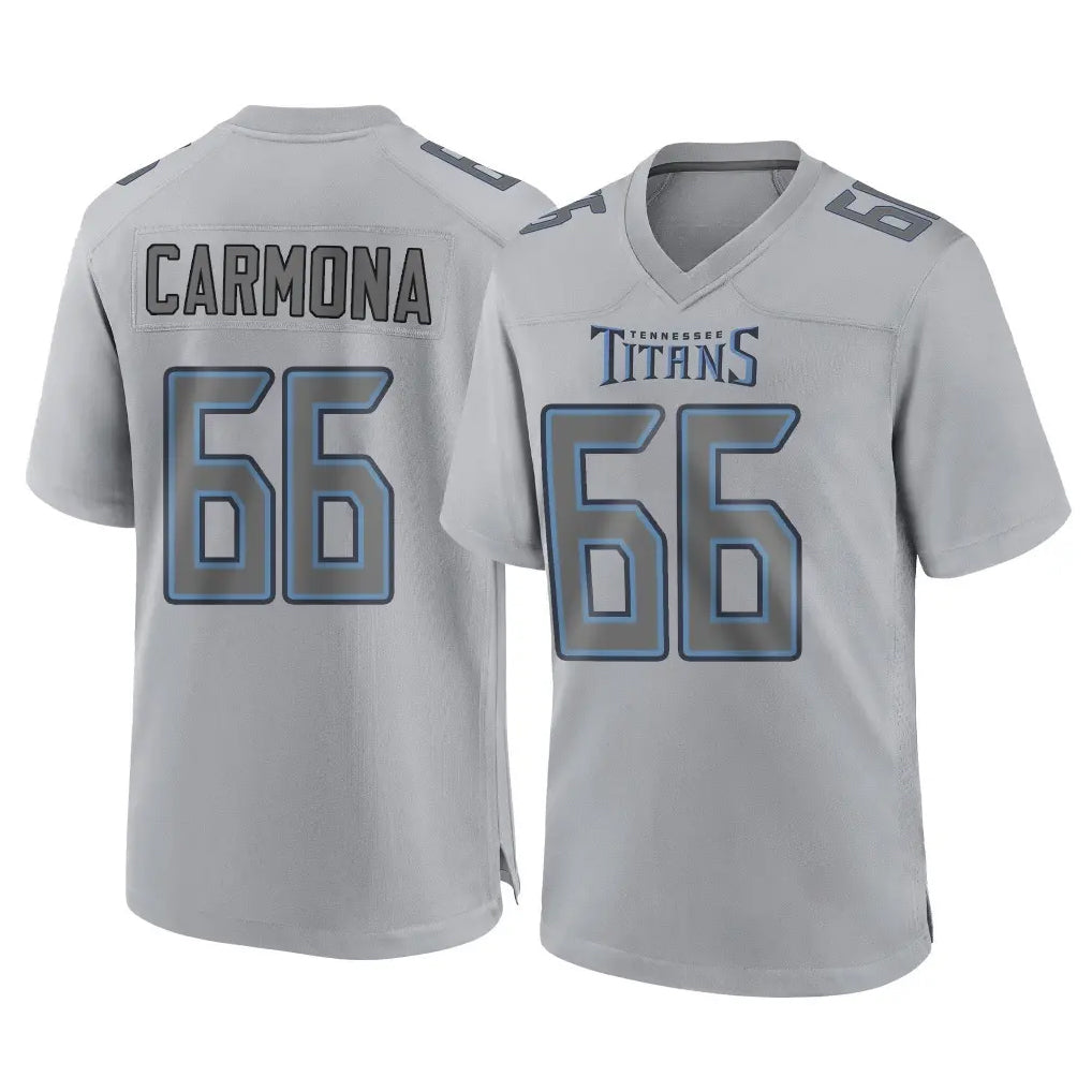 Parkc T.Titans #66 Fernando Carmona Jr. Player Gray Atmosphere Fashion Home Game Stitched Jerseys