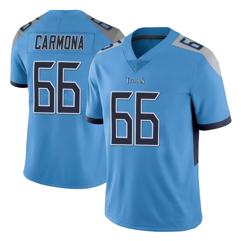 Parkc T.Titans #66 Fernando Carmona Jr. Player Light Blue Limited Vapor Untouchable Home Game Stitched Jerseys