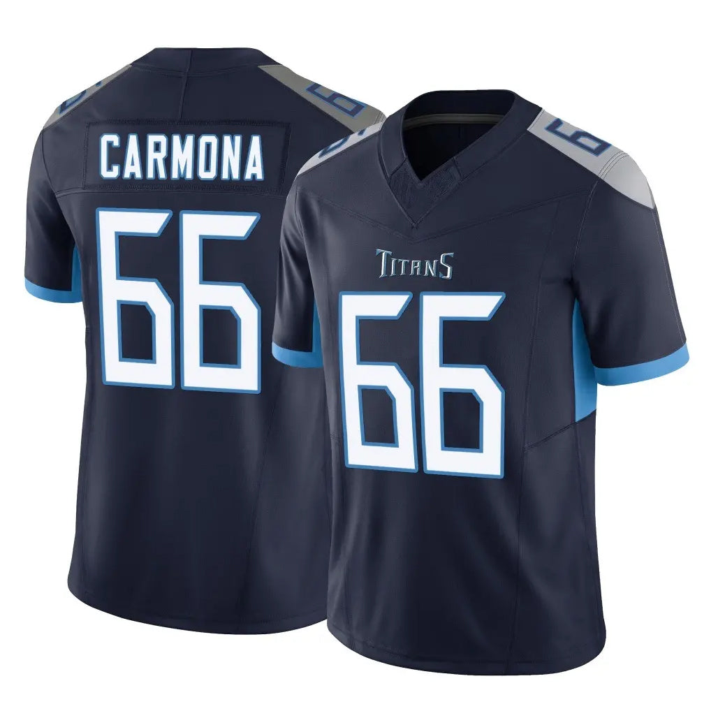 Parkc T.Titans #66 Fernando Carmona Jr. Player Navy Limited Vapor F.U.S.E. Home Game Stitched Jerseys
