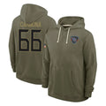 Parkc T.Titans #66 Fernando Carmona Jr. Player Olive Salute to Service Hoodies Home Game Stitched Jerseys