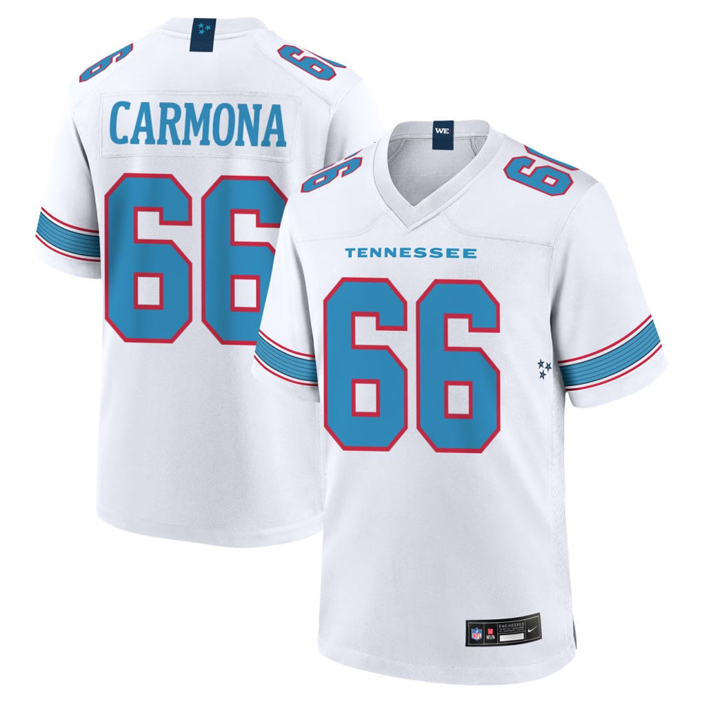 Parkc T.Titans #66 Fernando Carmona Jr. Player White 2026 Game Home Stitched Jerseys