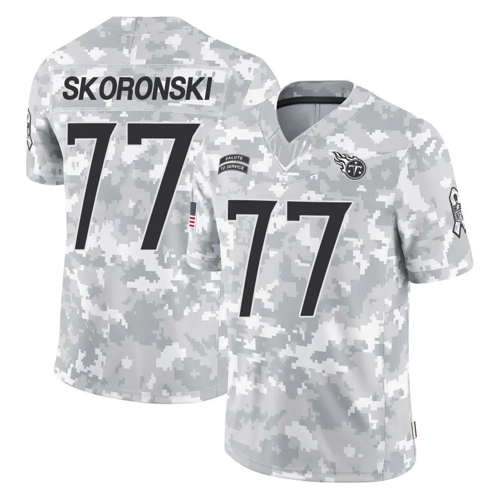 Parkc T.Titans #77 Peter Skoronski Player Arctic Camo Limited Salute to Service Home Game Stitched Jerseys