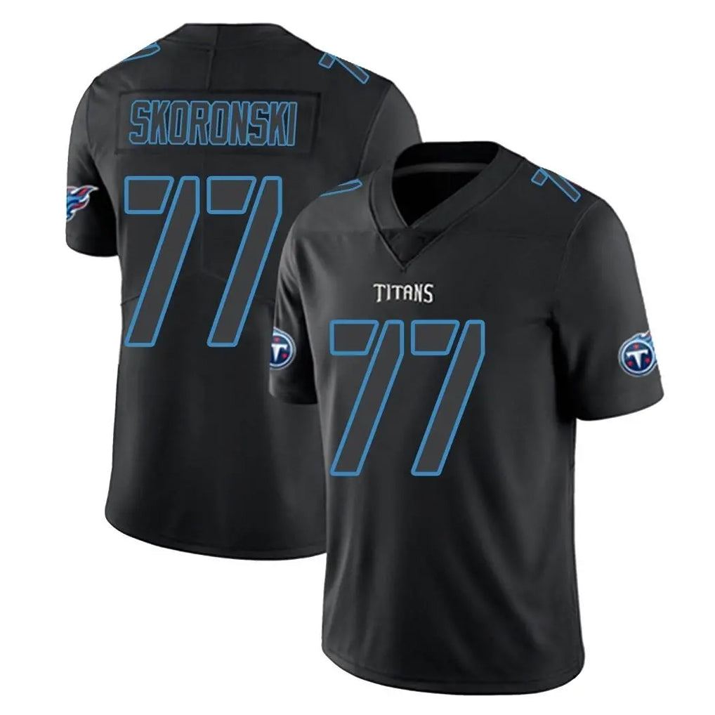 Parkc T.Titans #77 Peter Skoronski Player Black Impact Limited Home Game Stitched Jerseys