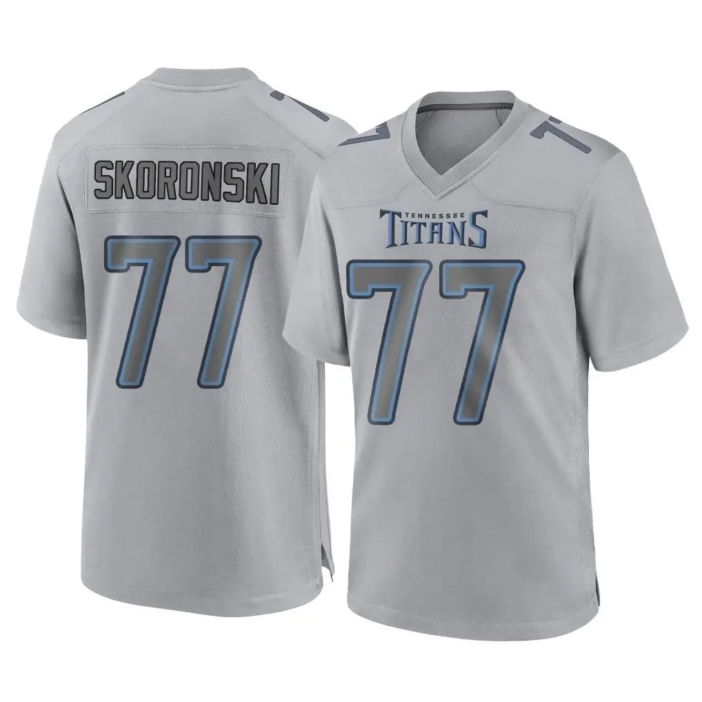 Parkc T.Titans #77 Peter Skoronski Player Gray Atmosphere Fashion Home Game Stitched Jerseys