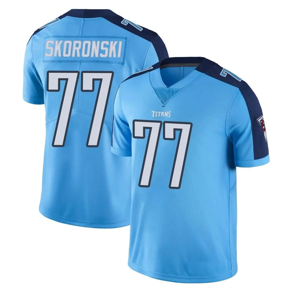 Parkc T.Titans #77 Peter Skoronski Player Light Blue Limited Color Rush Home Game Stitched Jerseys