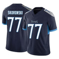 Parkc T.Titans #77 Peter Skoronski Player Navy Limited Vapor F.U.S.E. Home Game Stitched Jerseys