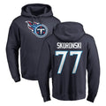 Parkc T.Titans #77 Peter Skoronski Player Navy Logo Pullover Hoodies Home Game Stitched Jerseys
