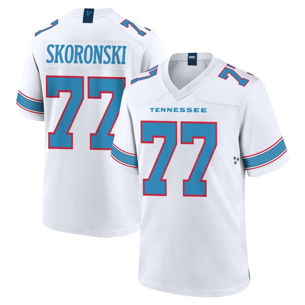 Parkc T.Titans #77 Peter Skoronski Player White 2026 Game Home Stitched Jerseys