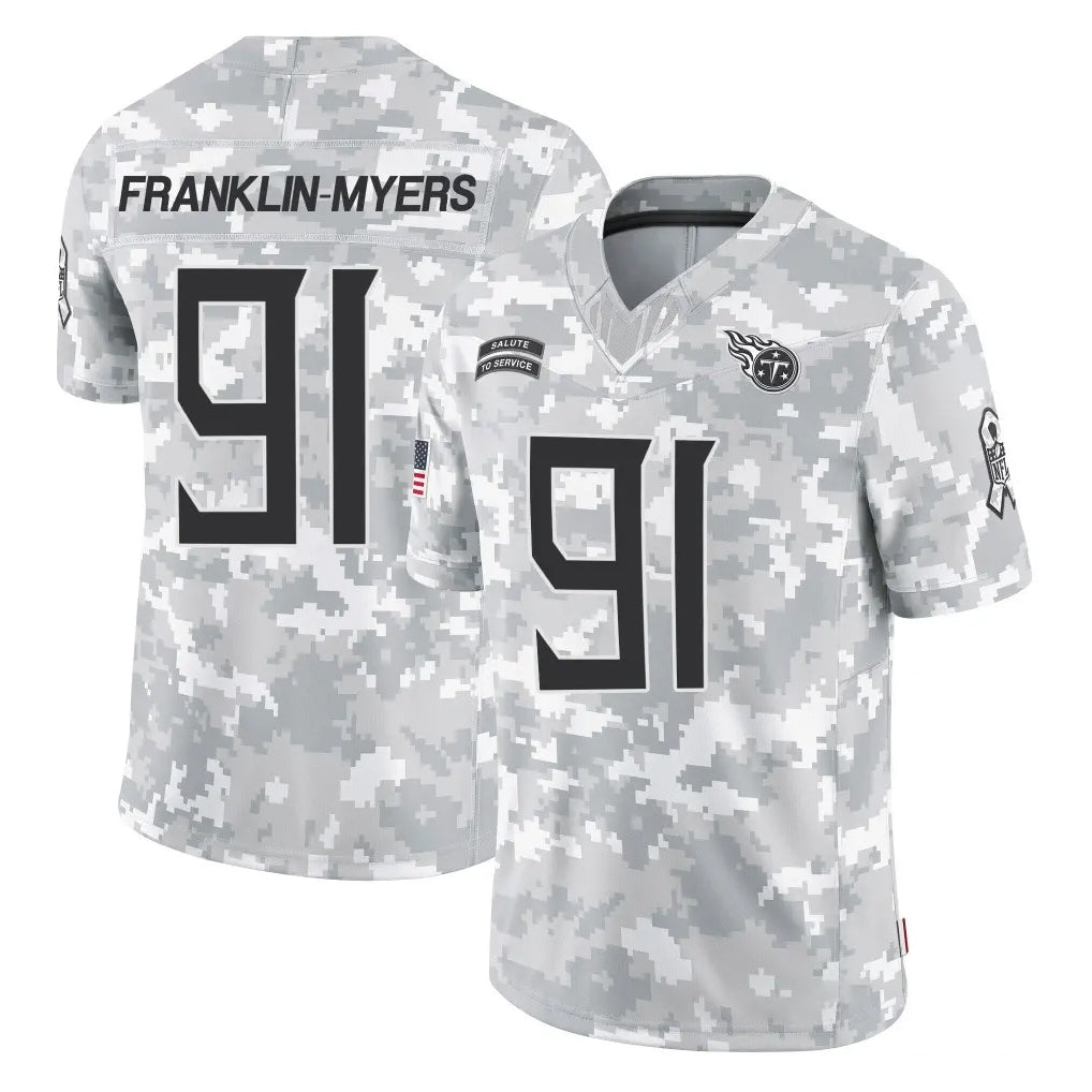 Parkc T.Titans #91 John Franklin-Myers Player Arctic Camo Limited Salute to Service Home Game Stitched Jerseys