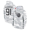 Parkc T.Titans #91 John Franklin-Myers Player Camo Arctic Salute to Service Pullover Hoodies Home Game Stitched Jerseys