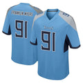 Parkc T.Titans #91 John Franklin-Myers Player Light Blue Home Game Stitched Jerseys