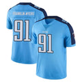 Parkc T.Titans #91 John Franklin-Myers Player Light Blue Limited Color Rush Home Game Stitched Jerseys