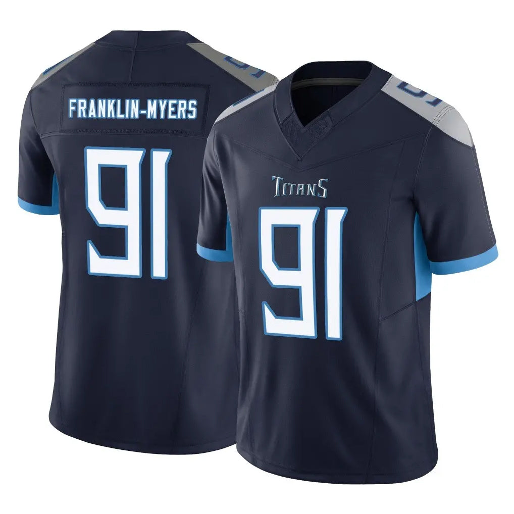 Parkc T.Titans #91 John Franklin-Myers Player Navy Limited Vapor F.U.S.E. Home Game Stitched Jerseys