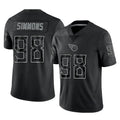 Parkc T.Titans #98 Jeffery Simmons Player Black Limited Reflective Home Game Stitched Jerseys