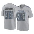 Parkc T.Titans #98 Jeffery Simmons Player Gray Atmosphere Fashion Home Game Stitched Jerseys