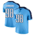 Parkc T.Titans #98 Jeffery Simmons Player Light Blue Limited Color Rush Home Game Stitched Jerseys