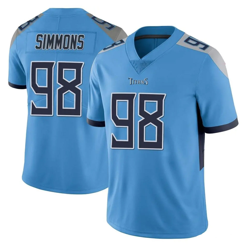 Parkc T.Titans #98 Jeffery Simmons Player Light Blue Limited Vapor Untouchable Home Game Stitched Jerseys