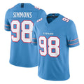 Parkc T.Titans #98 Jeffery Simmons Player Light Blue Team Vapor F.U.S.E. Limited Home Game Stitched Jerseys