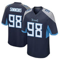 Parkc T.Titans #98 Jeffery Simmons Player Navy Home Game Stitched Jerseys
