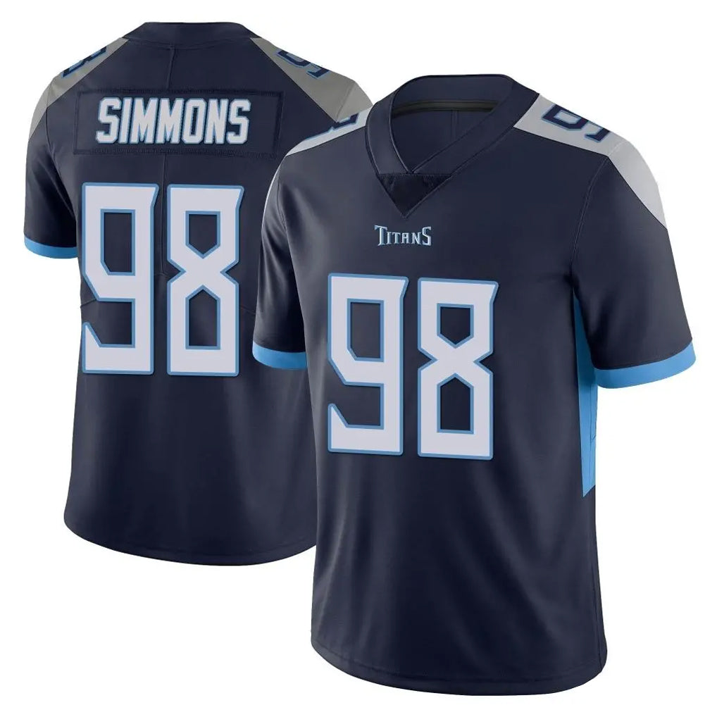 Parkc T.Titans #98 Jeffery Simmons Player Navy Limited Vapor Untouchable Home Game Stitched Jerseys