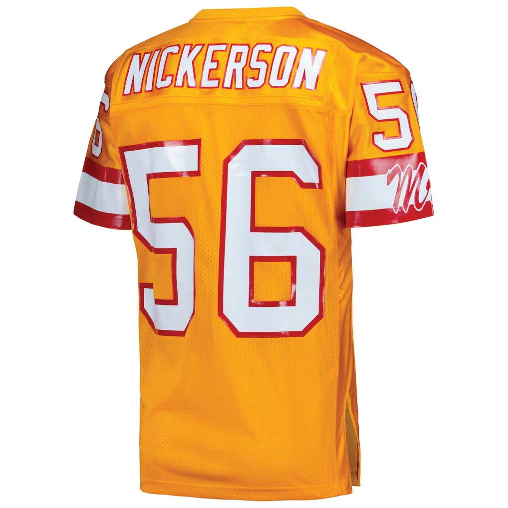 Parkc TB.Buccaneers 1993 #56 Hardy Nickerson Mitchell & Ness Orange Authentic Throwback Retired Player Jersey
