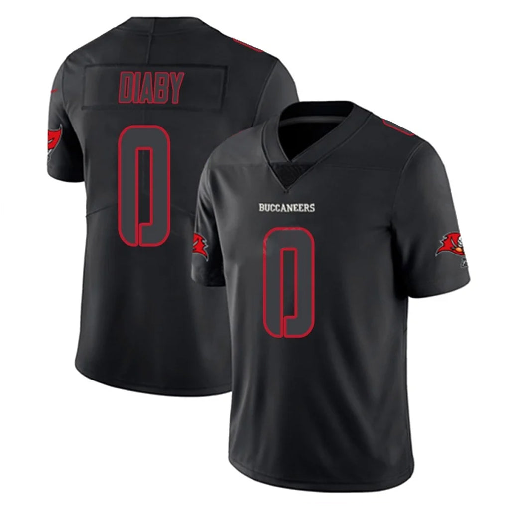Parkc TB.Buccaneers #0 Yaya Diaby Player Black Impact Limited Home Game Stitched Jerseys