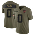 Parkc TB.Buccaneers #0 Yaya Diaby Player Olive 2025 Salute To Service Limited Home Game Stitched Jerseys