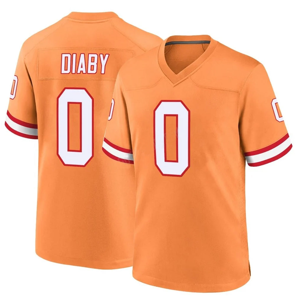 Parkc TB.Buccaneers #0 Yaya Diaby Player Orange Throwback Home Game Stitched Jerseys