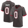 Parkc TB.Buccaneers #0 Yaya Diaby Player Pewter Alternate Home Game Stitched Jerseys