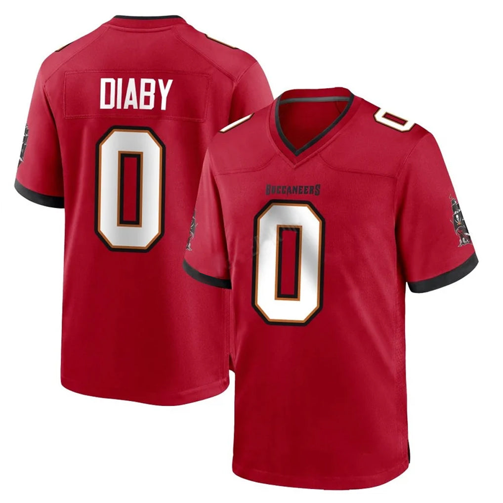 Parkc TB.Buccaneers #0 Yaya Diaby Player Red Home Game Stitched Jerseys