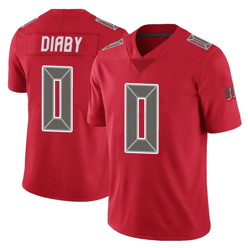 Parkc TB.Buccaneers #0 Yaya Diaby Player Red Limited Color Rush Home Game Stitched Jerseys