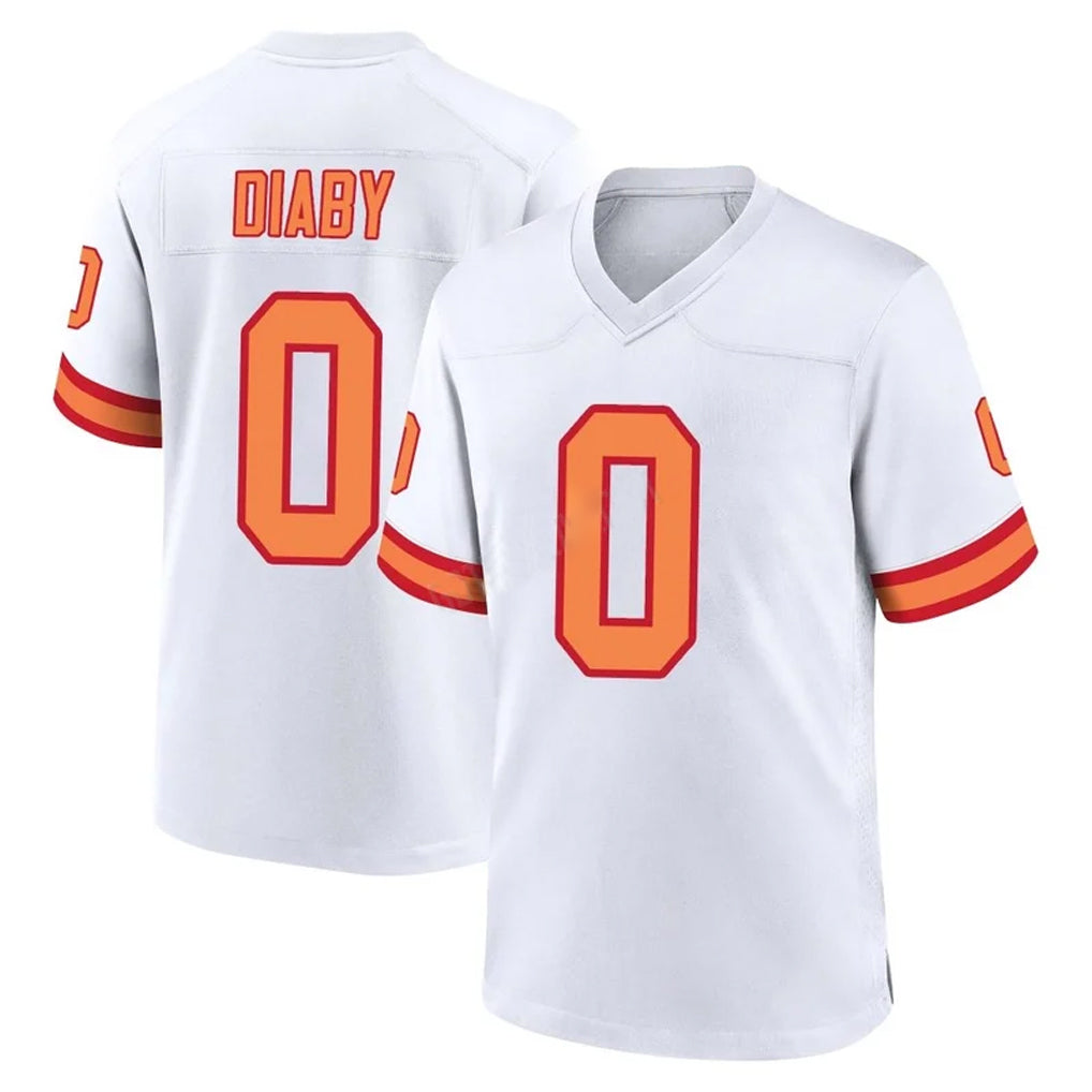 Parkc TB.Buccaneers #0 Yaya Diaby Player White '76 Home Game Stitched Jerseys