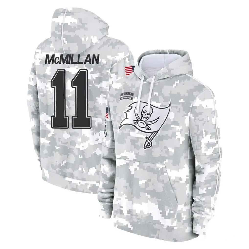 Parkc TB.Buccaneers #11 Jalen McMillan Player Arctic Camo Limited Salute to Service Pullover Hoodies Game Stitched Jerseys
