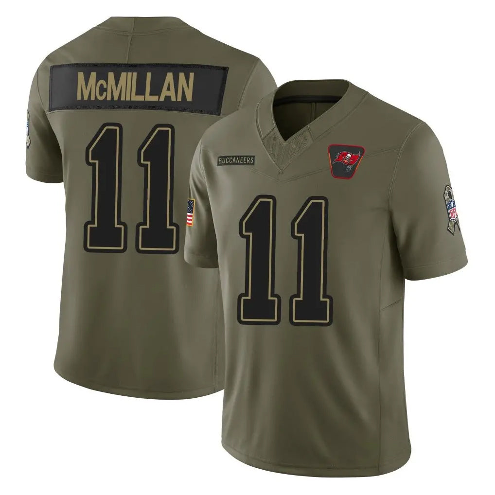 Parkc TB.Buccaneers #11 Jalen McMillan Player Olive 2025 Salute To Service Limited Home Game Stitched Jerseys