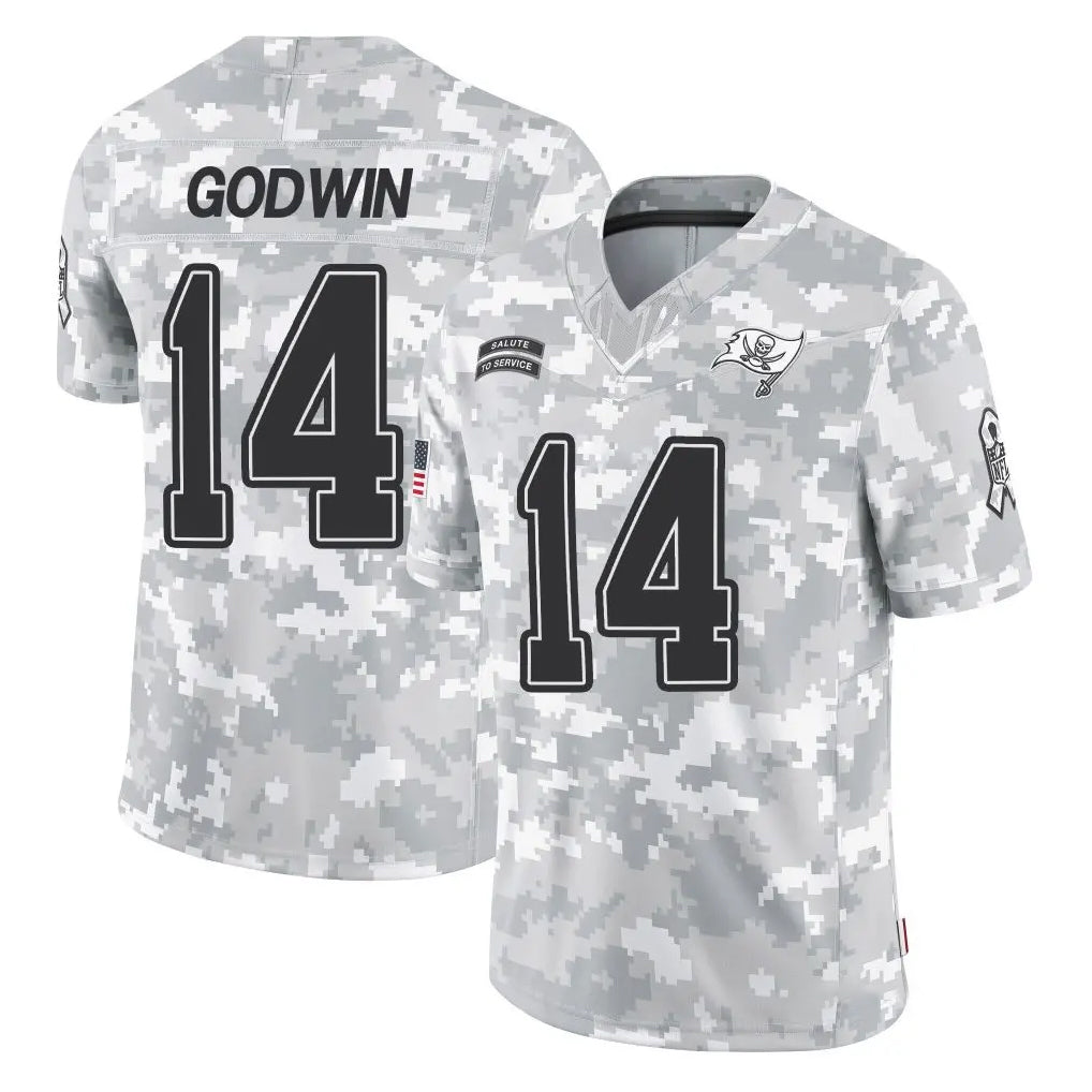 Parkc TB.Buccaneers #14 Chris Godwin Jr. Player Arctic Camo Limited Salute To Service Home Game Stitched Jerseys