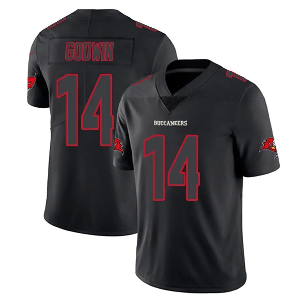 Parkc TB.Buccaneers #14 Chris Godwin Jr. Player Black Impact Limited Home Game Stitched Jerseys