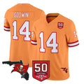 Parkc TB.Buccaneers #14 Chris Godwin Jr. Player Orange 50th Season Vapor Limited Home Game Stitched Jerseys