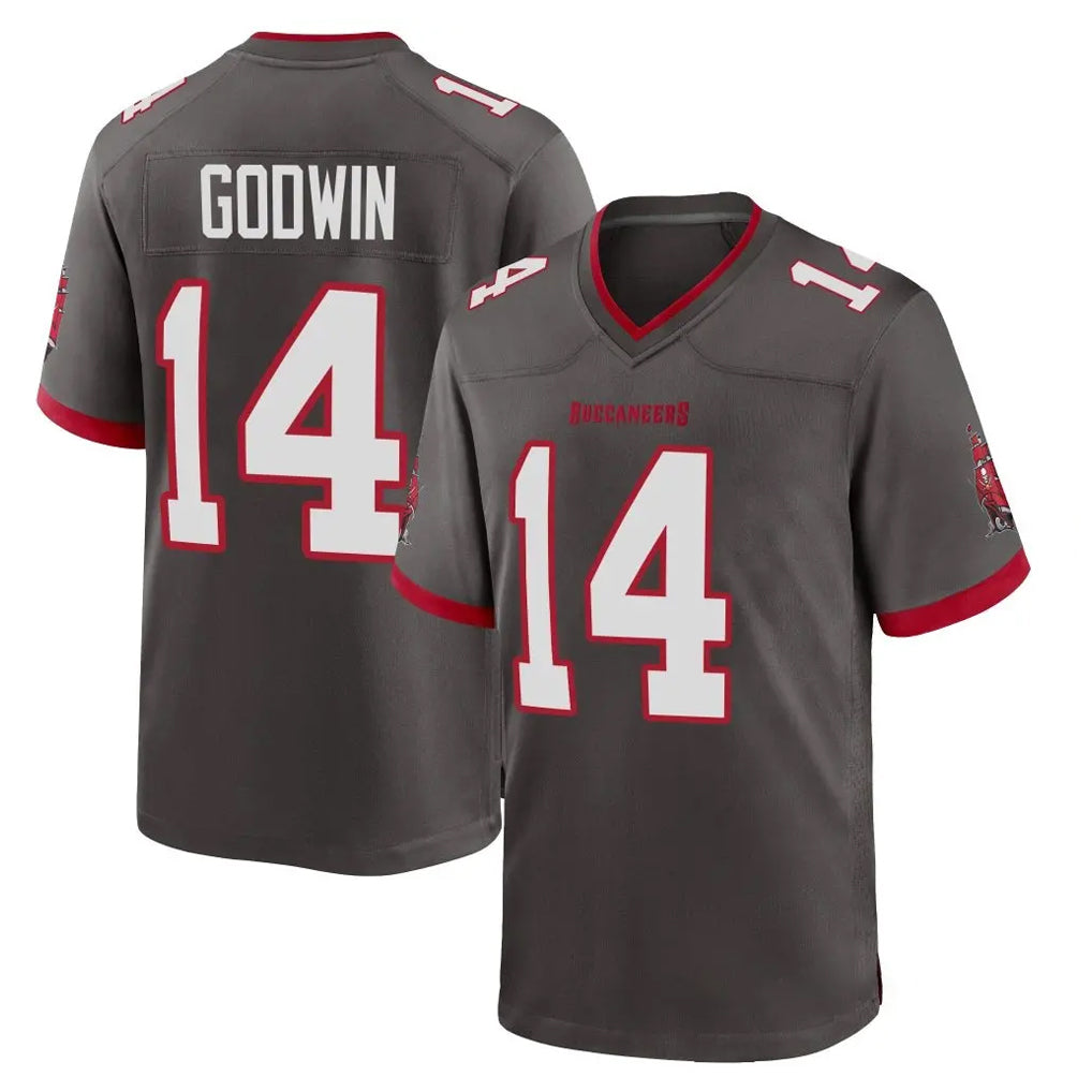 Parkc TB.Buccaneers #14 Chris Godwin Jr. Player Pewter Alternate Home Game Stitched Jerseys
