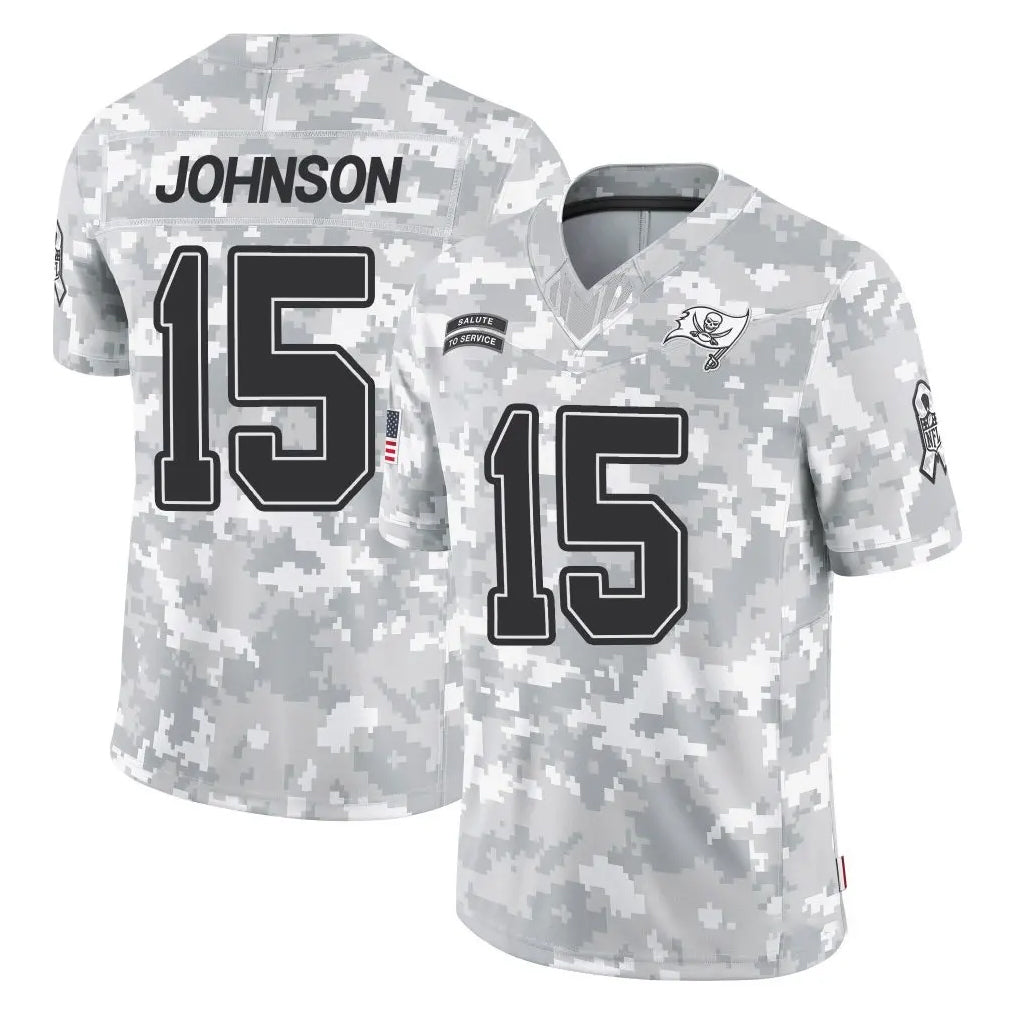 Parkc TB.Buccaneers #15 Tez Johnson Player Arctic Camo Limited Salute To Service Home Game Stitched Jerseys